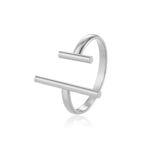 Ring staafjes zilver