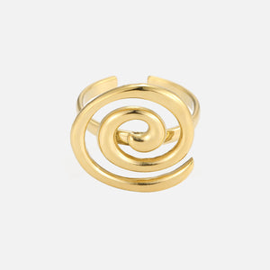 Ring swirl goud