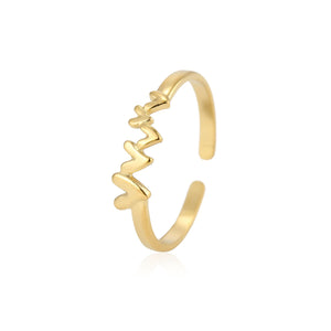 Ring multi hearts goud