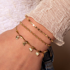 Armband bedeltjes hart goud