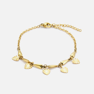 Armband bedeltjes hart goud