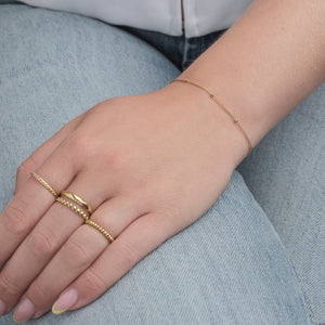 Armband bolletjes goud