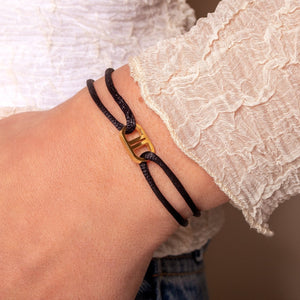 Armband connected zwart/goud
