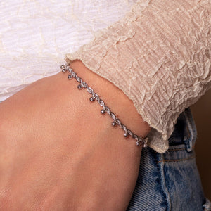 Armband gedraaid bollen zilver