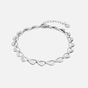 Armband halve hartjes zilver
