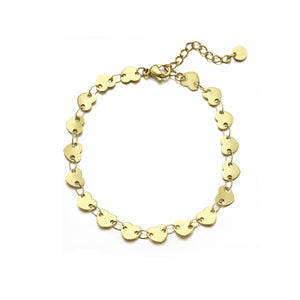 Armband hartjes goud