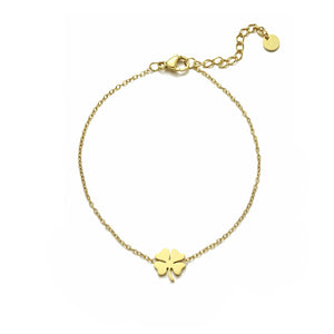 Armband klavervier goud