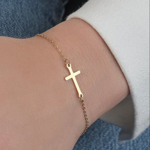 Armband met kruisje goud