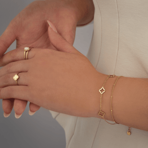 Armband open klaver gold