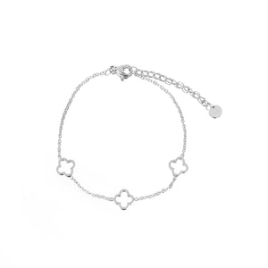 Armband open klaver zilver