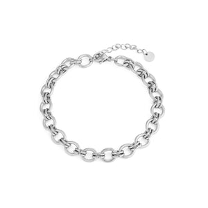 Armband ronde schakels zilver