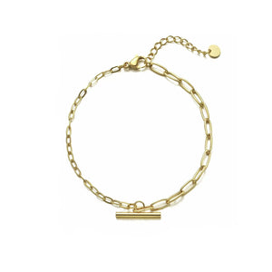 Armband verschillende schakels goud