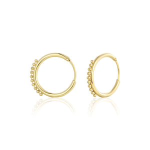 Bali oorbellen balletjes goud