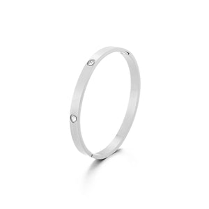 Bangle steentje zilver