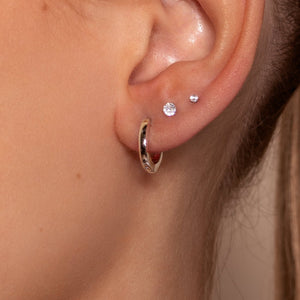 Basic creool oorbellen klein zilver