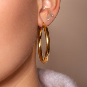 Basic hoops 5cm goud