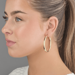 Basic hoops 5cm goud