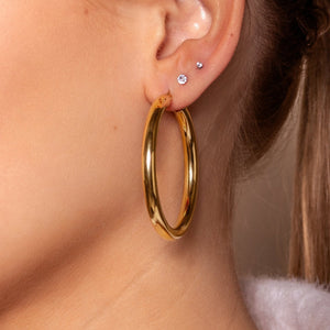 Basic hoops 5cm goud