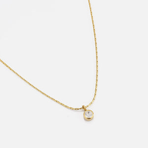 Birthstone ketting goud