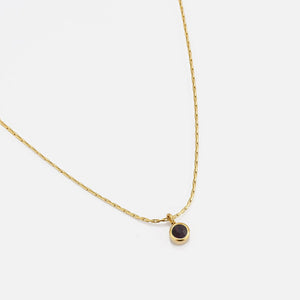 Birthstone ketting goud