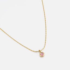 Birthstone ketting goud