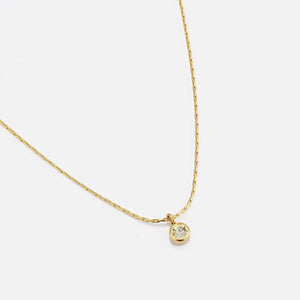 Birthstone ketting goud