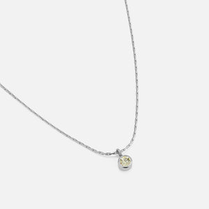 Birthstone ketting zilver
