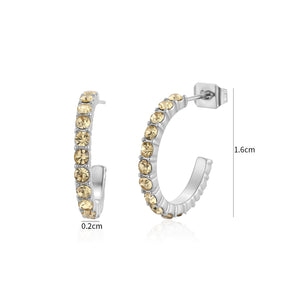 Birthstone oorbellen zilver