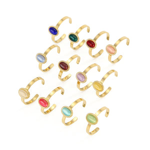 Birthstone ring goud