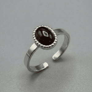Birthstone ring zilver