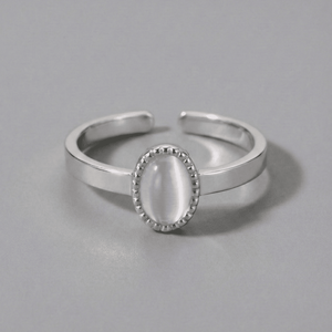 Birthstone ring zilver