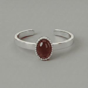 Birthstone ring zilver