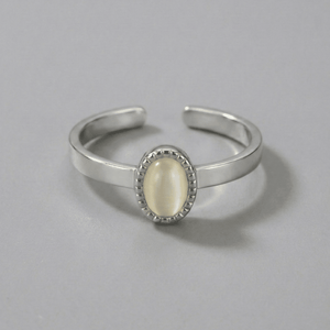 Birthstone ring zilver