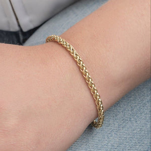 Chunky gedraaid armband goud