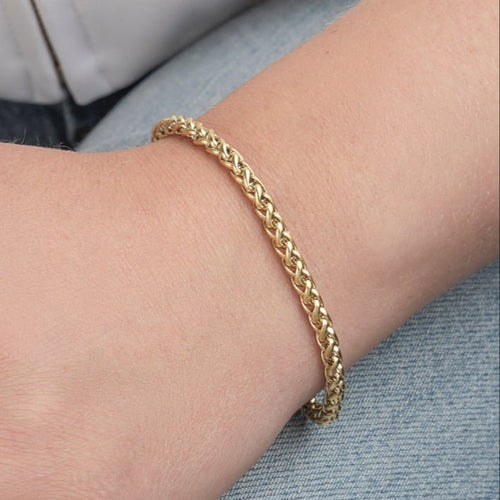 Chunky gedraaid armband goud