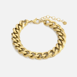 Cuban armband 10mm Goud