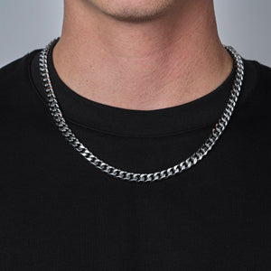 Cuban ketting 8mm Zilver