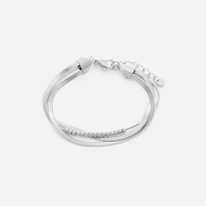 Drielaags Lux armband zilver