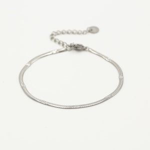 Dunne motief armband zilver