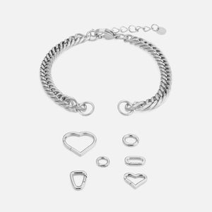 DYO Premium schakel armband zilver