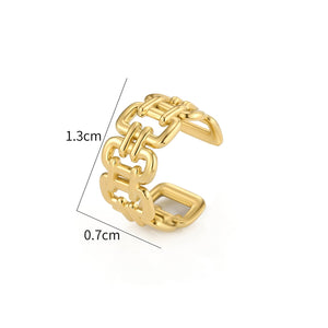 Ear cuff statement schakels goud