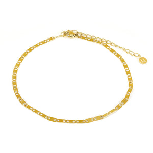 Enkelband classic-schakel goud