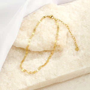 Enkelband classic-schakel goud