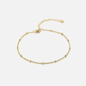 Enkelband fancy bolletjes goud