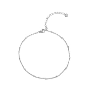 Enkelband fancy bolletjes zilver