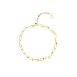 Enkelband fancy paperclip goud