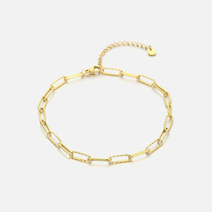 Enkelband fancy paperclip goud