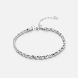 Enkelband gedraaid 4mm zilver