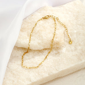 Enkelband haakse schakel goud