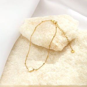 Enkelband klaver goud